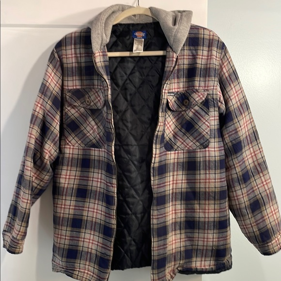 Dickies Other - COPY - Dickies Boys Size 20 Plaid Hooded Flannel Zip Front Poly Fill Quilted Li…
